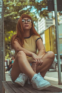 bench, fashion, person, woman thumbnail