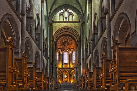brown and gray church pew thumbnail