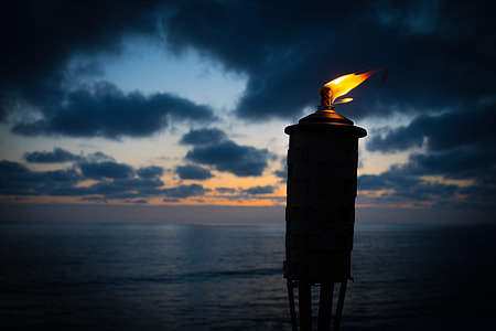 lightened torch in night thumbnail