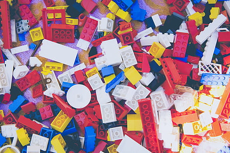 assorted-color interlocking brick toy lot thumbnail