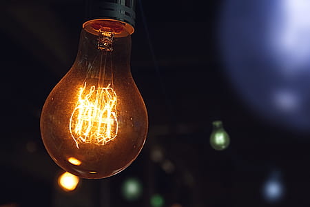 turned on incandescent bulb thumbnail