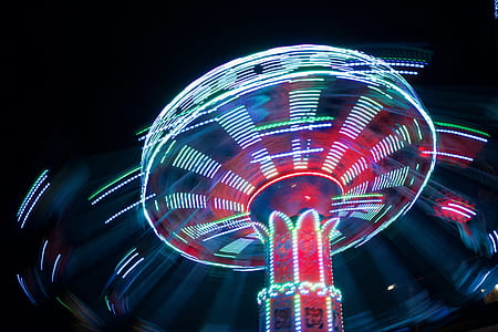 lighted red and white carnival tower thumbnail