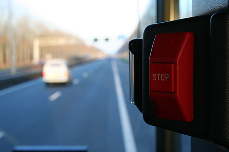 selective focus photography of red stop button thumbnail