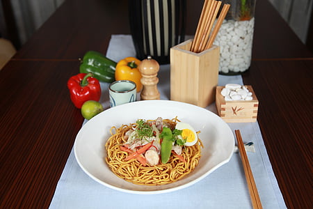 pasta dish on white plate thumbnail