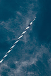 Blue sky and a plane thumbnail