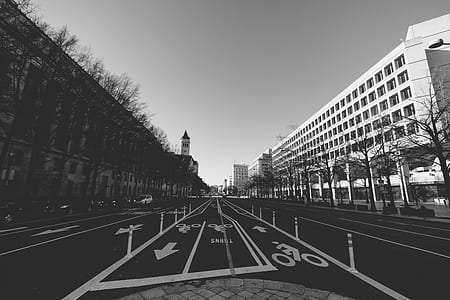 grayscale photography of an empty road thumbnail