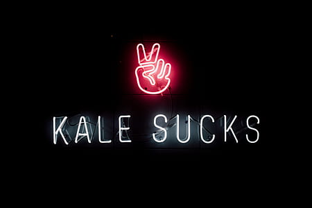kale sucks neon signage turned on thumbnail