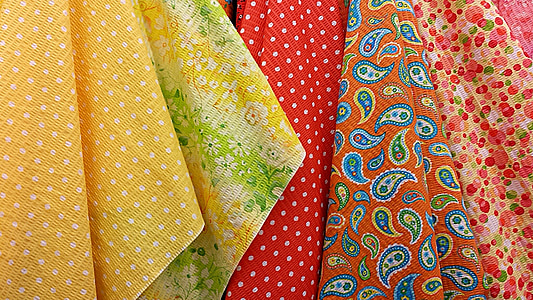 close view of assorted-color textiles thumbnail