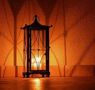 black candle lantern in corner thumbnail