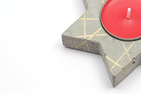 grey star tealight candle holder thumbnail