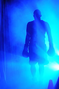 silhouette of boxer surrounded with mist thumbnail