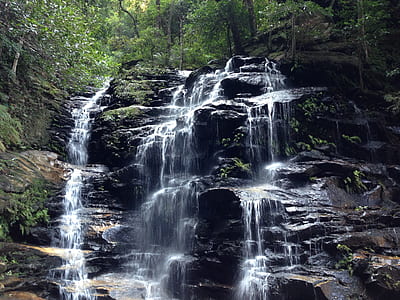 waterfalls surrounded with trees photo thumbnail