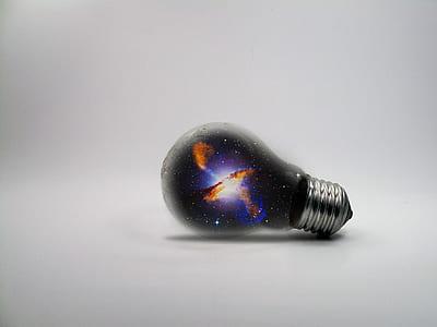 black and blue light bulb thumbnail