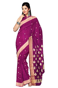 woman wearing pink sari dress thumbnail