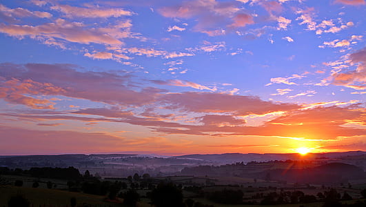 aerial photography of sunrise thumbnail