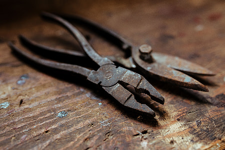 Tools, nails and bolts in a workshop thumbnail