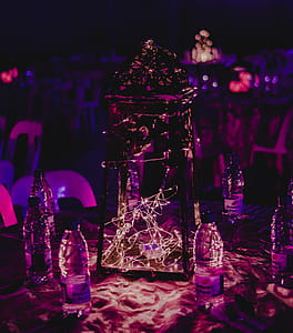 Black and Pink Lamp Turned on thumbnail