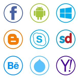 Social - Circular Color svg vector icon sets
