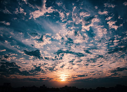 sea of clouds during sunset thumbnail