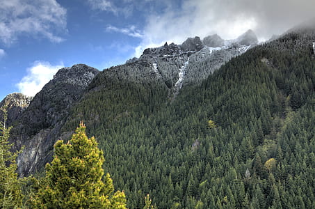misty mountain during daytime thumbnail