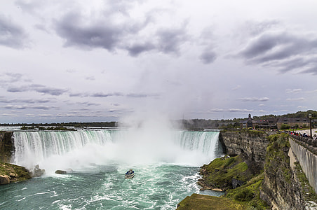 waterfalls under cloudy sky thumbnail