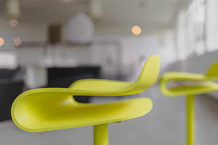 Tall yellow bar stool - Modern designer Bar chair thumbnail
