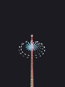 photo of amusement tower during nighttime thumbnail