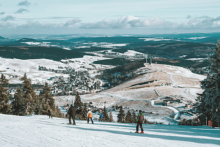 Beautiful landscape view on the mountains in winter thumbnail