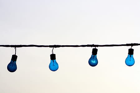 String Light With Blue Light Bulb thumbnail