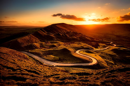 landscape view of highway beside the deser thumbnail