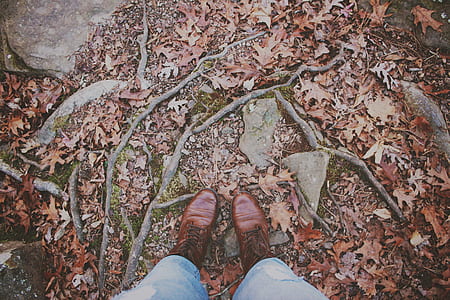 man standing wearing brown shoes thumbnail