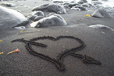black sand near seashore thumbnail
