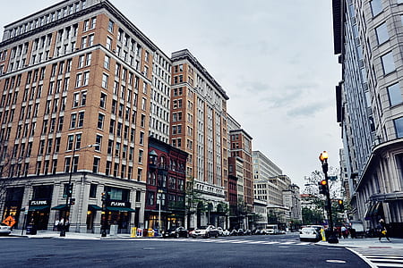 architectural photography of brown building thumbnail