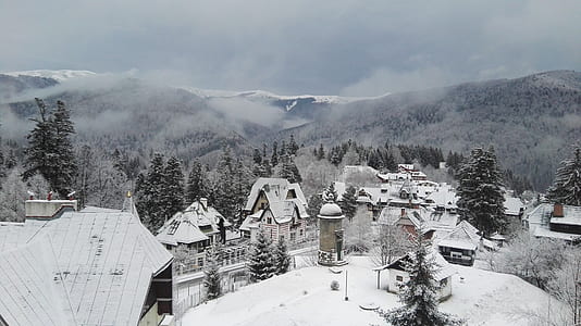 town covered with snow during window season thumbnail