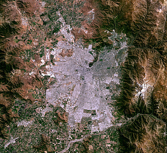 Satellite image of Santiago, Chile thumbnail