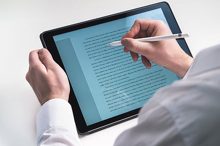 person using tablet computer thumbnail
