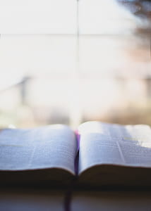 photo of opened book on beige surface thumbnail