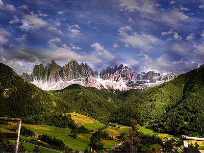 mountain ranges under blue skies thumbnail
