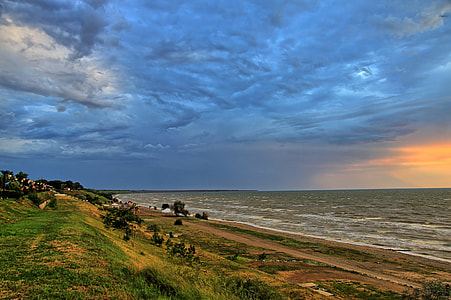 Shoreline landscape at the Sea of Azov in Ukraine thumbnail