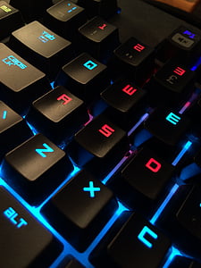 close view of black mechanical keyboard thumbnail