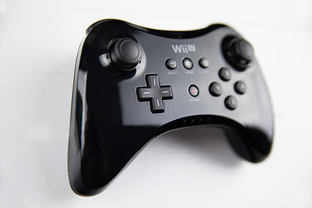 Nintendo Wii U Pro Controller shot against a white background, image captured with a Canon DSLR thumbnail