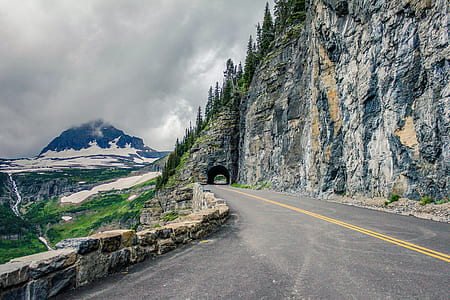 concrete road near the mountain thumbnail