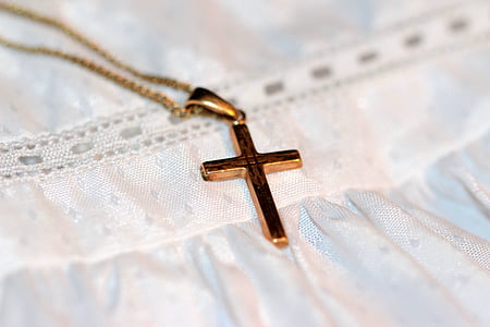 gold-colored cross pendant thumbnail