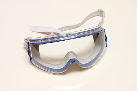 blue and white snow goggles thumbnail
