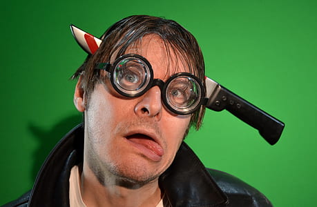 man with knife head costume thumbnail