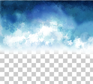 Euclidean , creative hand-painted blue and white, blue and white clouds PNG clipart