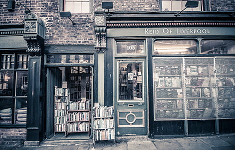 grayscale photography of store thumbnail