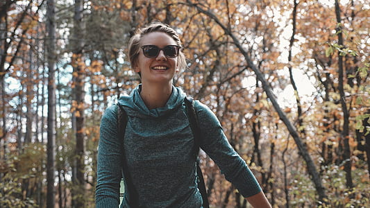 close-up photography of smiling woman near outdoor thumbnail
