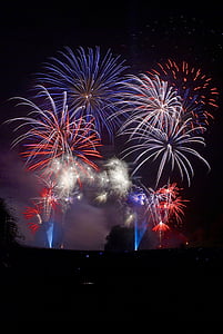 aerial fireworks display during nighttime thumbnail