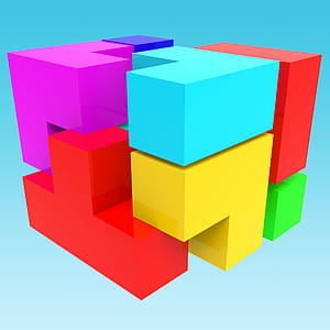 Synergy Blocks Representing Team Work And Partner thumbnail